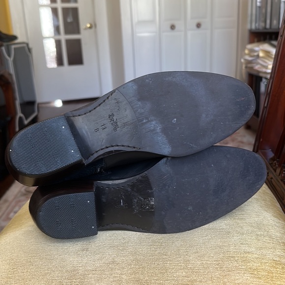 COACH Carmen Semi Matte Calf Leather Suede Ankle Boots Black Size 11 - Picture 9 of 15